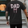 Dad Birthday Squad Matching Coquette Bow Family Party Men's Back Print T-Shirt