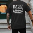 Dad Of The Birthday Twins Cute Twin Celebrate Father Daddy Men's Back Print T-Shirt