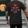 Dad Of The Birthday Twins Ladybug Birthday Family Matching Men's Back Print T-Shirt