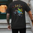 Dad Building Blocks Monster Truck Dinosaur Birthday Men's Back Print T-Shirt