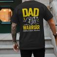 Dad Of A Childhood Cancer Warrior Childhood Cancer Awareness Men's Back Print T-Shirt