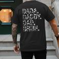 Dad Dada Daddy Bruh Papa Cow Daddy Love Cows Dad Cow Print Men's Back Print T-Shirt