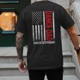 Dad Dance She Get It From Me Proud Dancer Dad USA Flag Men Men's Back Print T-Shirt