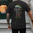 The Dad Elf Shirt Matching Family Dad Christmas Elf Men's Back Print T-Shirt