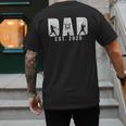 Dad Est 2026 Baseball Dad To Be New Baby Daddy Father's Day Men's Back Print T-Shirt