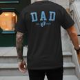Dad Est 2026 Blue Baby Feet First Time Boy Daddy Men's Back Print T-Shirt