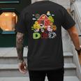 Dad Farm Animal Birthday Family Matching Party Men's Back Print T-Shirt