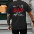 Dad Of The Fast One 1st Birthday Racing Car Family Men's Back Print T-Shirt