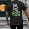 Dad Of Four Low Battery Father Of 4 Kids Dad Men's Back Print T-Shirt