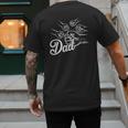 Dad Of Four Toddler Kids Fathers Day Fist Bump Family Men's Back Print T-Shirt