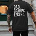 Dad Gramps Legend Vintage Distressed Bold Gramps Graphic Men's Back Print T-Shirt