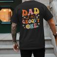 Dad Of The Groovy One 1st Birthday Pregnancy Announcement Men's Back Print T-Shirt