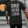 Dad Hero Legend Vintage Distressed Dad Men's Back Print T-Shirt
