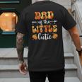 Dad Little Cutie Baby Shower Orange 1st Birthday Party Men's Back Print T-Shirt