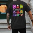 Dad Little Monster Kids 1st Birthday Party Family Monster Small Men's Back Print T-Shirt