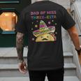 Dad Of Miss Three-Esta Mexican Fiesta 3rd Birthday Outfit Men's Back Print T-Shirt