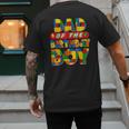 Dad And Mom Birthday Boy Building Bricks Family Party Decor Men's Back Print T-Shirt