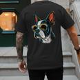 Dad Mom Cool Dog Sunglasses Boston Terrier Men's Back Print T-Shirt