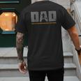 Dad Paddleboarder On SUP Paddle Board Dad Standup Paddling Men's Back Print T-Shirt