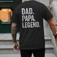 Dad Papa Legend Vintage Distressed Bold Papa Graphic Men's Back Print T-Shirt