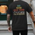 Dad Papaw Great Papaw I'm Upgrading Great Papaw Men's Back Print T-Shirt