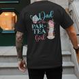 Dad Of The Par-Tea Girl Floral Tea Party Birthday Family Men's Back Print T-Shirt