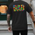 Dad Parent Brick Master Builder Building Blocks Set FamilyMen's Back Print T-Shirt