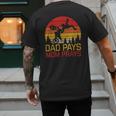 Dad Pays Mom Prays Dirt Bike Retro Motocross Boys Kids Men's Back Print T-Shirt