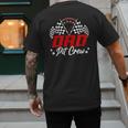 Dad Pit Crew Birthday Party Race Car Lover Racing Family Men's Back Print T-Shirt