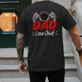 Dad Pit Crew Chief Racing Birthday Childs Party Fun Men's Back Print T-Shirt
