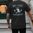 MY DAD IS A ROCKSTAR DADDY Father Sday Men's Back Print T-Shirt