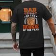 Dad Of Rookie 1st Basketball Bday Theme Matching Men's Back Print T-Shirt