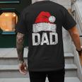 Dad Santa Christmas Family Matching Pajamas Papa Xmas Father Short Sleeve Men's Back Print T-Shirt