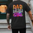 Dad Under Sea Birthday Party Girls Ocean Sea Animals Themed Men's Back Print T-Shirt