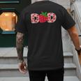 Dad Strawberry First Birthday Family Strawberry Men's Back Print T-Shirt