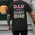 Dad Of The Sweet One 1st Birthday Donut Bday Party Men's Back Print T-Shirt