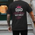 Dad Of The Sweet Sixteen Birthday Girl 16th Pink Crown Men's Back Print T-Shirt