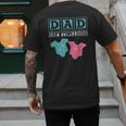 Dad Of Twins Family Daddy Fathers Day Future Parents Men's Back Print T-Shirt Dad Of Twins Family Daddy Fathers Day Future Parents Men's Back Print T-Shirt