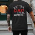 Dad Of The Two Fast Second Birthday Racing Car Family Men's Back Print T-Shirt