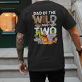 Dad Of The Wild Two Zoo 2nd Birthday Safari Jungle Animal Men's Back Print T-Shirt