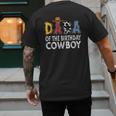Dada 1st Birthday Cowboy Western Dada Birthday Boy Men's Back Print T-Shirt