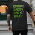 Dada Daddy Dad Bruh Father's Day Game Pixel Men's Back Print T-Shirt