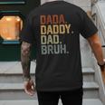 Dada Daddy Dad Bruh Retro Vintage Fathers Day Vintage Men's Back Print T-Shirt Dada Daddy Dad Bruh Retro Vintage Fathers Day Vintage Men's Back Print T-Shirt