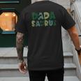 Dada Saurus Dad Dinosaur Three Rex Birthday Boy Girl Family Men's Back Print T-Shirt