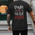 Dada Of The Wild One Buffalo Plaid Lumberjack 1st Birthday Men's Back Print T-Shirt
