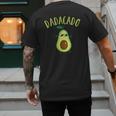 Dadacado Cute Daddy Avocado Pregnant Dad Father Day Men's Back Print T-Shirt