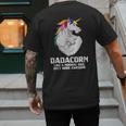 Dadacorn Muscle Dad Unicorn Fathers Day Men's Back Print T-Shirt