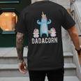 Dadacorn Unicorn Lover Tee For Papa Dad And Kid Men's Back Print T-Shirt