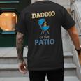 Daddio Of The Patio Fathers Day BBQ Grill Dad Men's Back Print T-Shirt