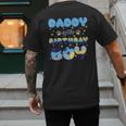Daddy Of The Bday Boy Blue Dog Theme Party Family Matching Men's Back Print T-Shirt